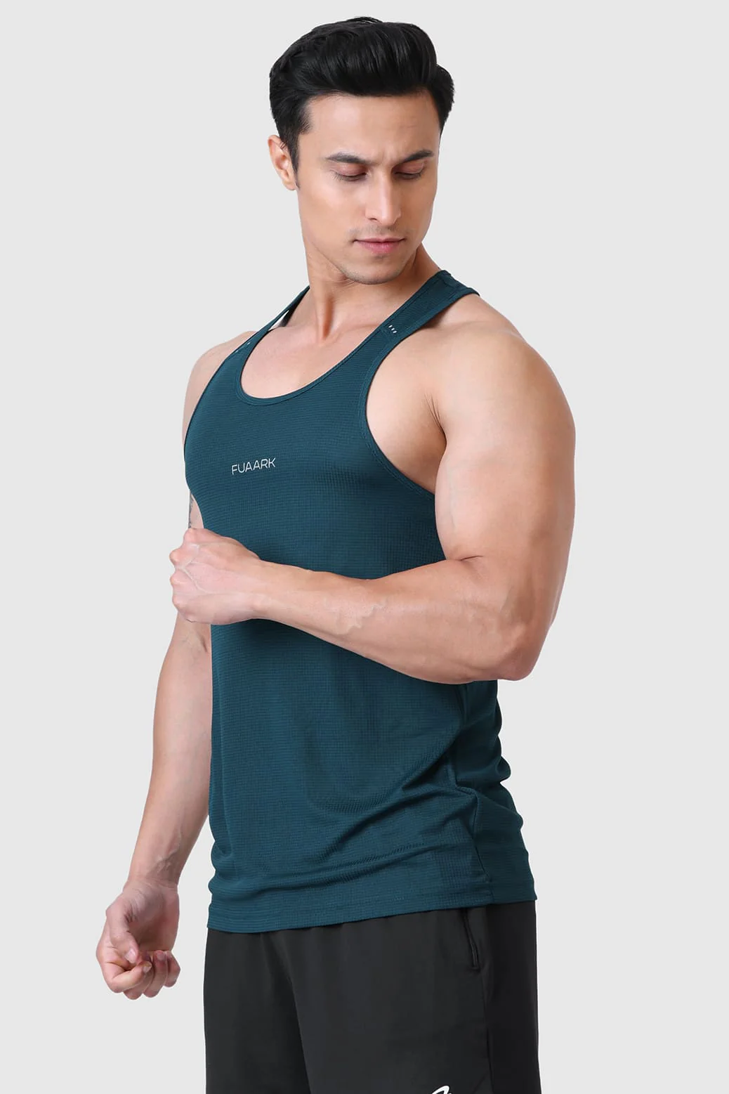 Checks Running Tank Bottle Green - Image 6