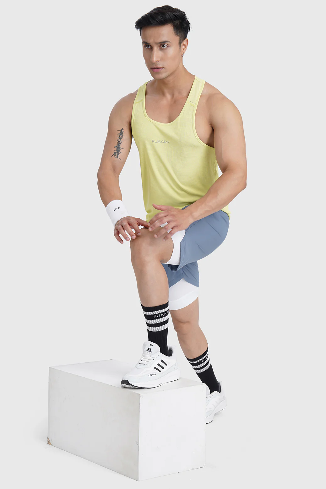 Checks Running Tank Lime - Image 4