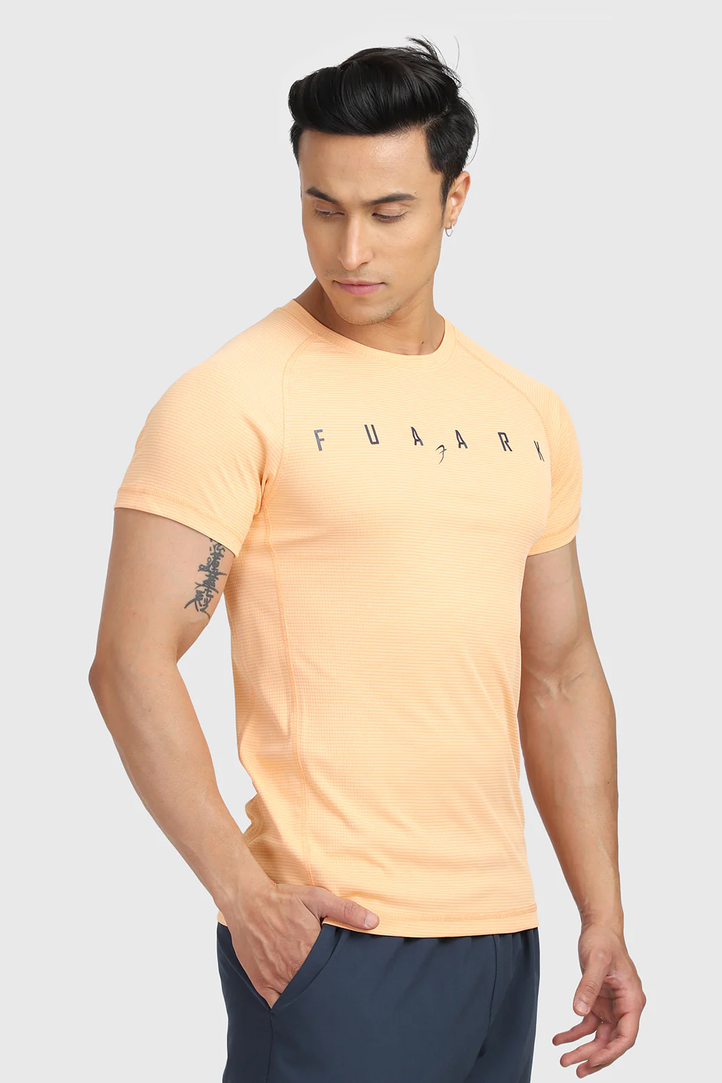 Checks T-shirt Peach - Image 4