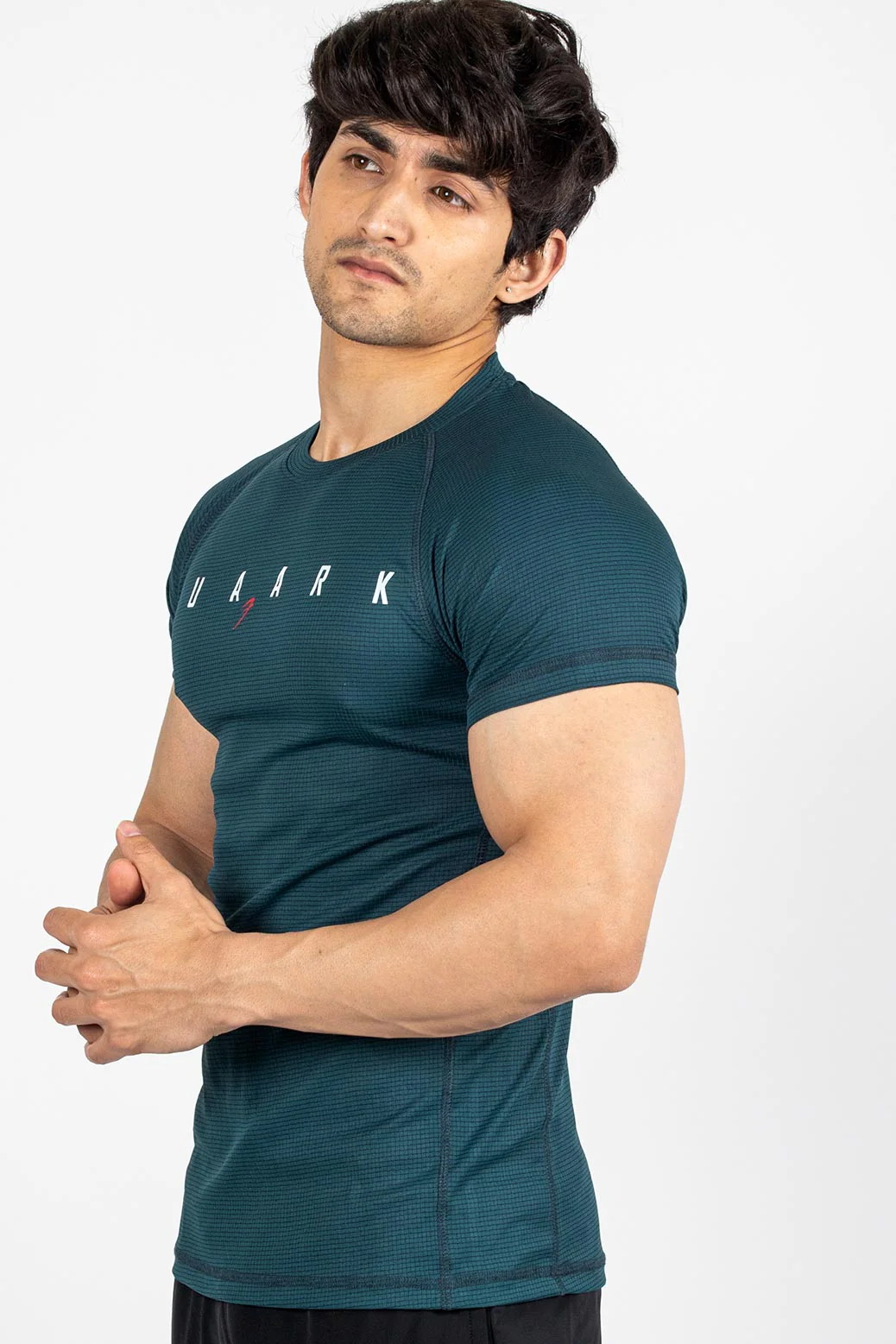 Checks T-shirt Bottle Green - Image 4