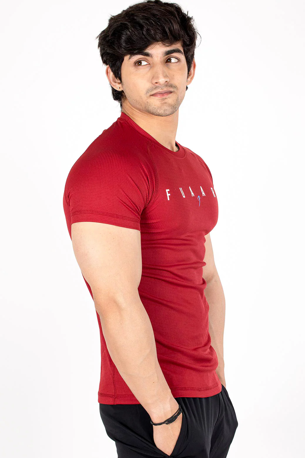 Checks T-shirt Maroon - Image 5