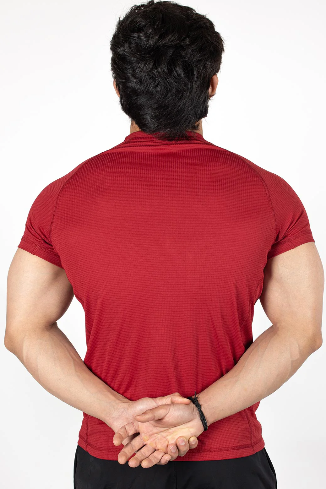 Checks T-shirt Maroon - Image 7
