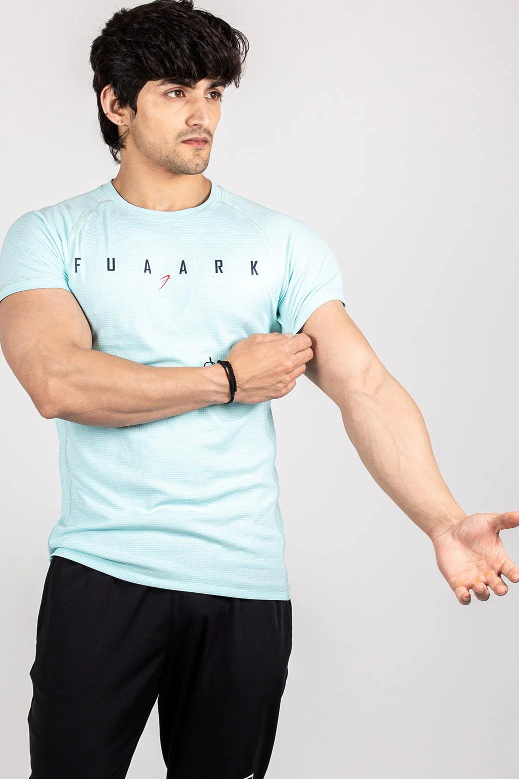 Checks T-shirt Sky Blue - Image 4