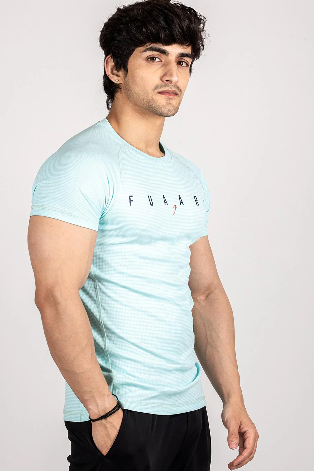 Checks T-shirt Sky Blue - Image 5