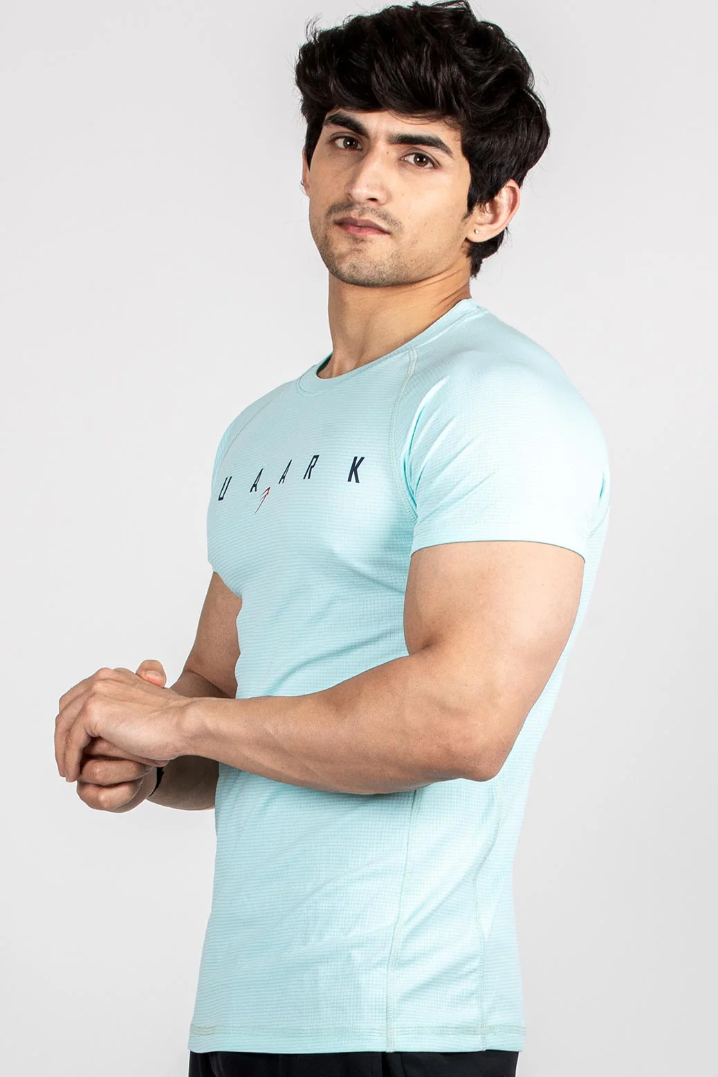 Checks T-shirt Sky Blue - Image 6