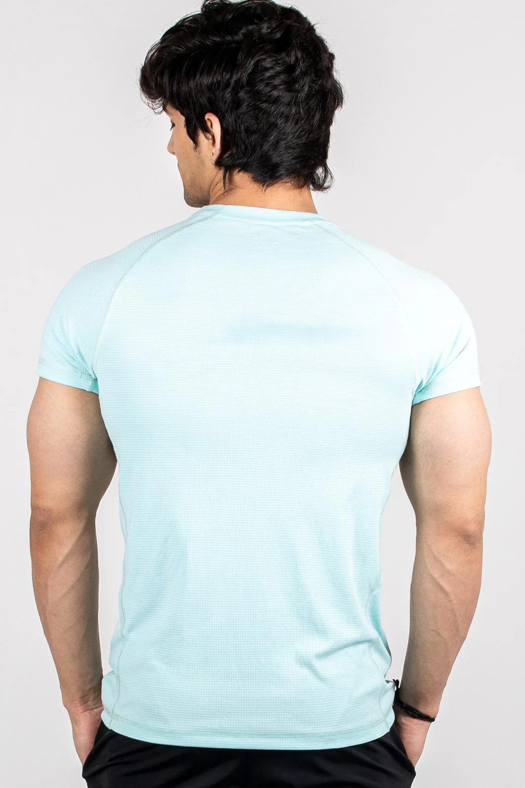 Checks T-shirt Sky Blue - Image 7