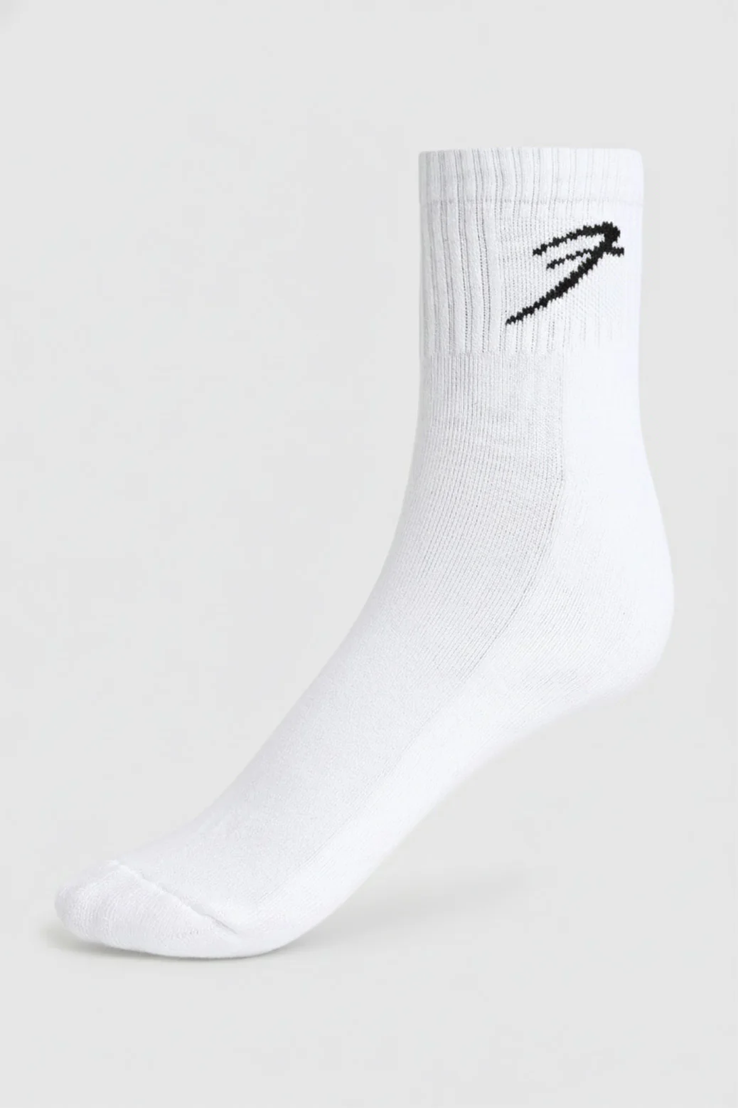 Classic Quarter Socks White/Black - Image 4