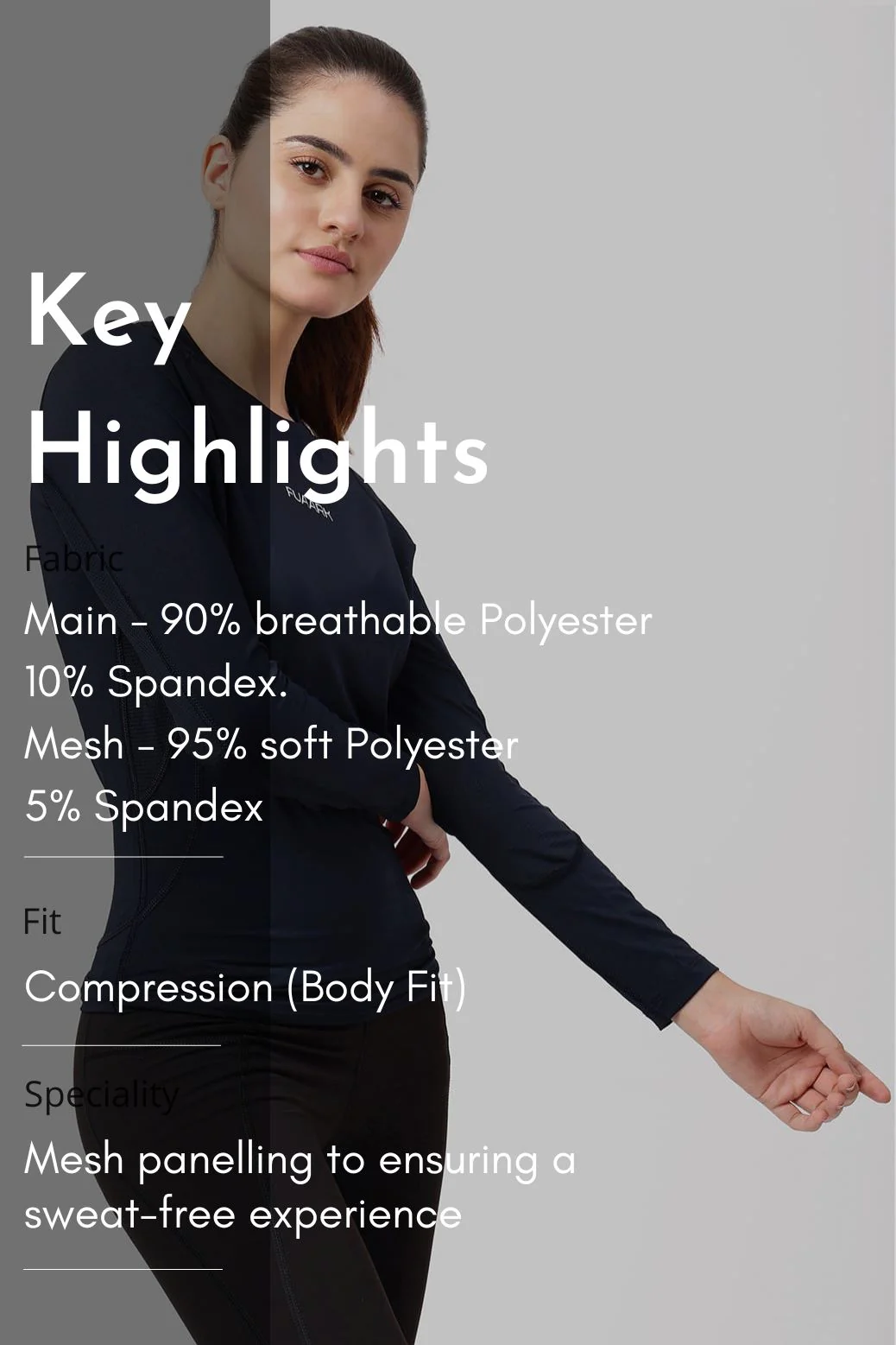 Compression 2.0 Full Sleeves T-shirt Navy - Image 7