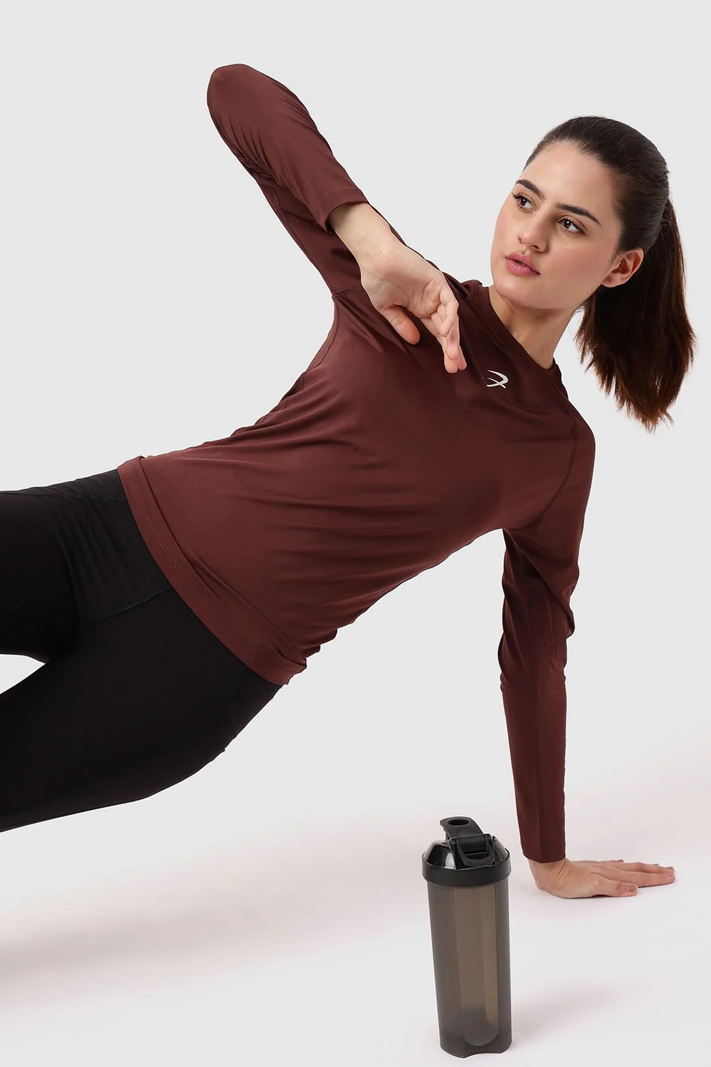 Compression Full T-shirt Brown - Image 6