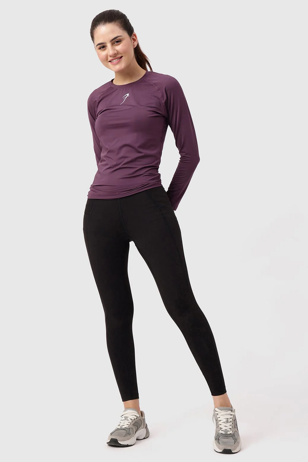 Compression Full T-shirt Plum - Image 4