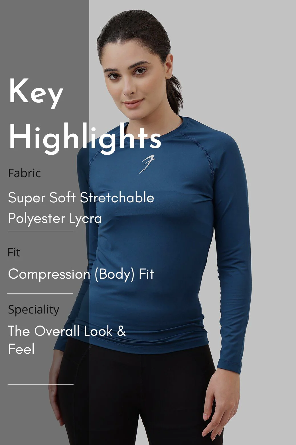 Compression Full T-shirt Teal - Image 7