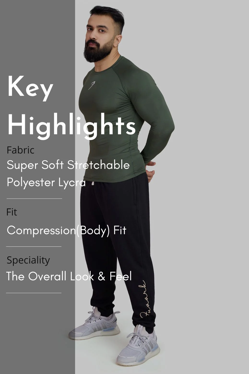 Compression Fullsleeves T-shirt Olive - Image 8