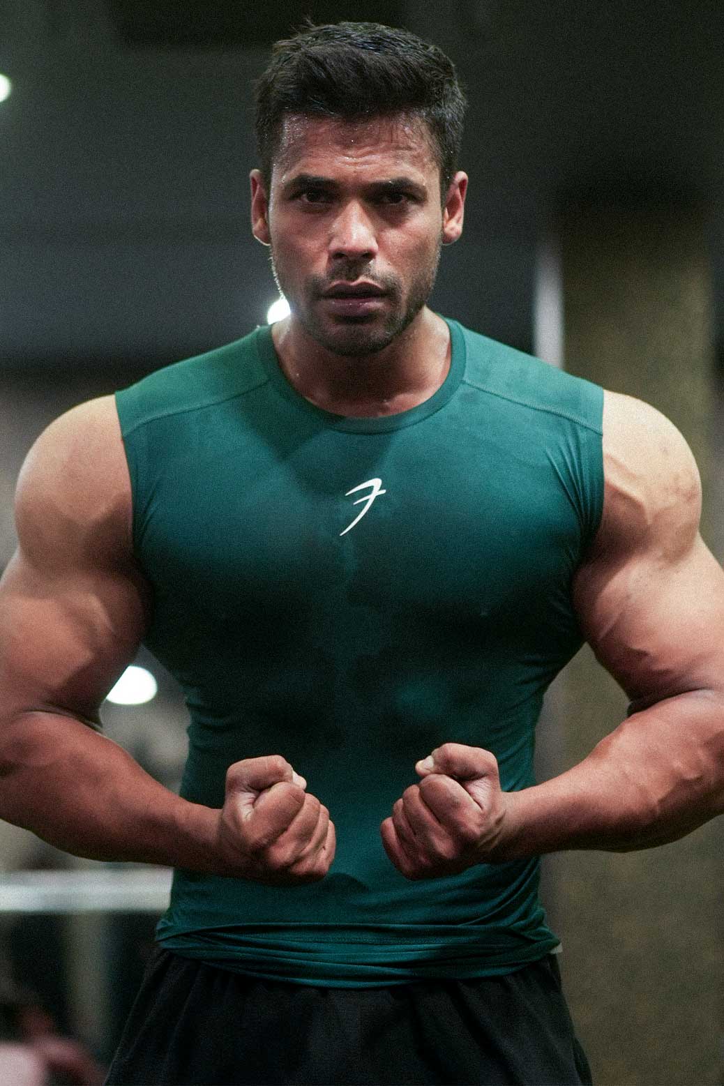 Compression Sleeveless Tank Emerald Green