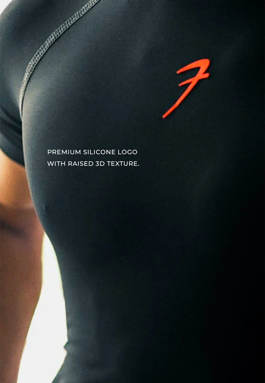 Compression T-shirt Black / Orange Logo - Image 3