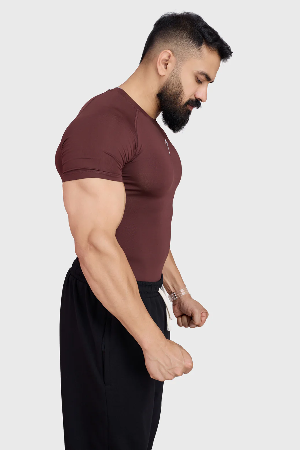 Compression T-shirt Brown - Image 6