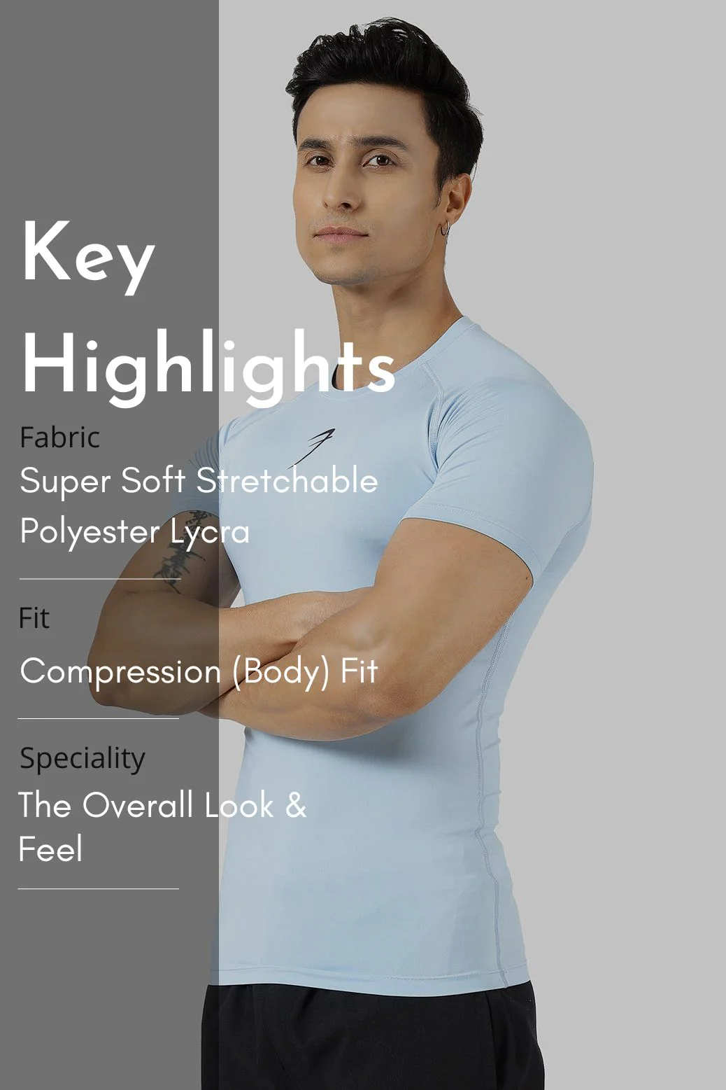Compression T-shirt Glacial Blue - Image 7