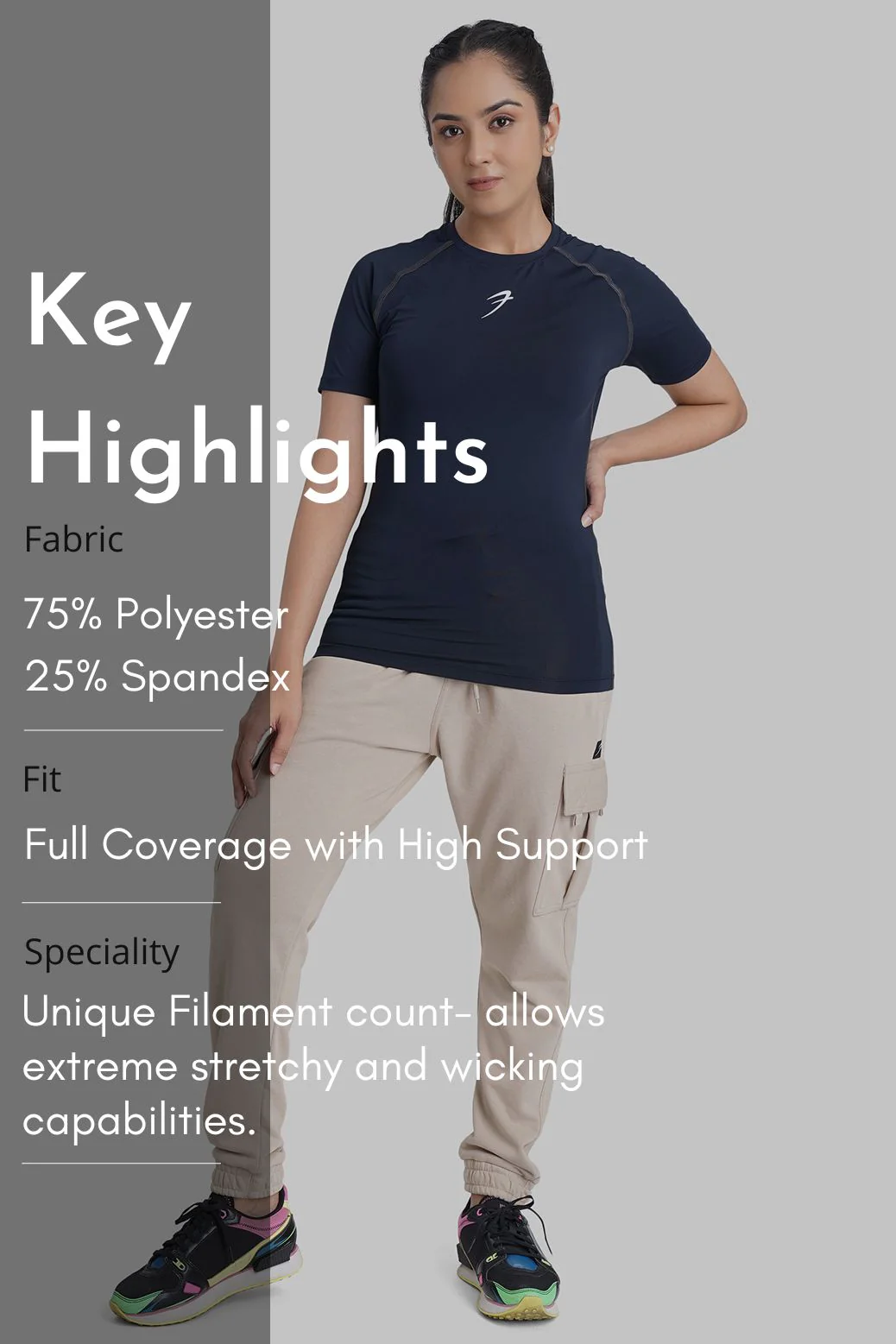 Compression T-shirt Navy - Image 6