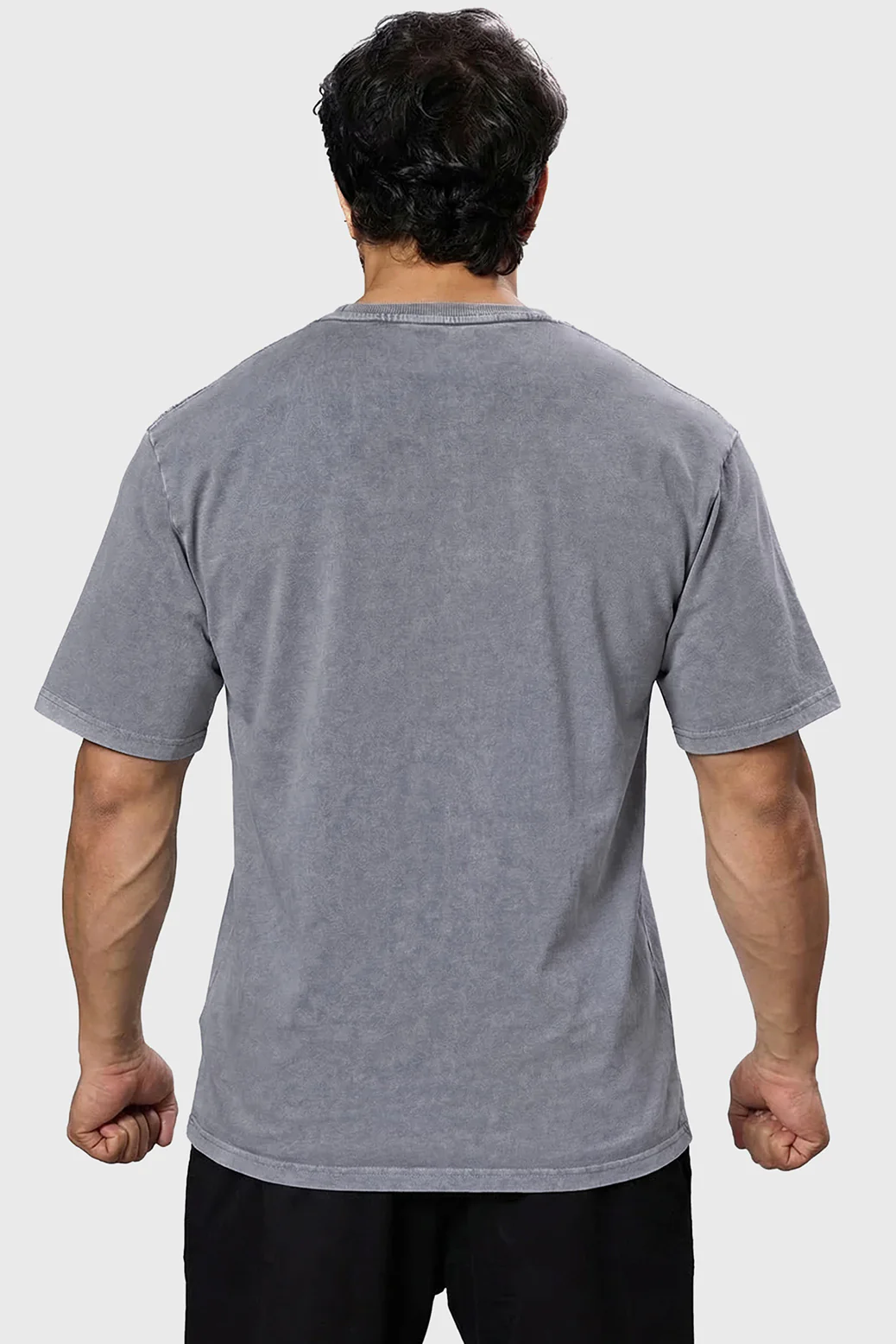 Concrete Soul Washed Oversized T-shirt Light Grey - Image 5