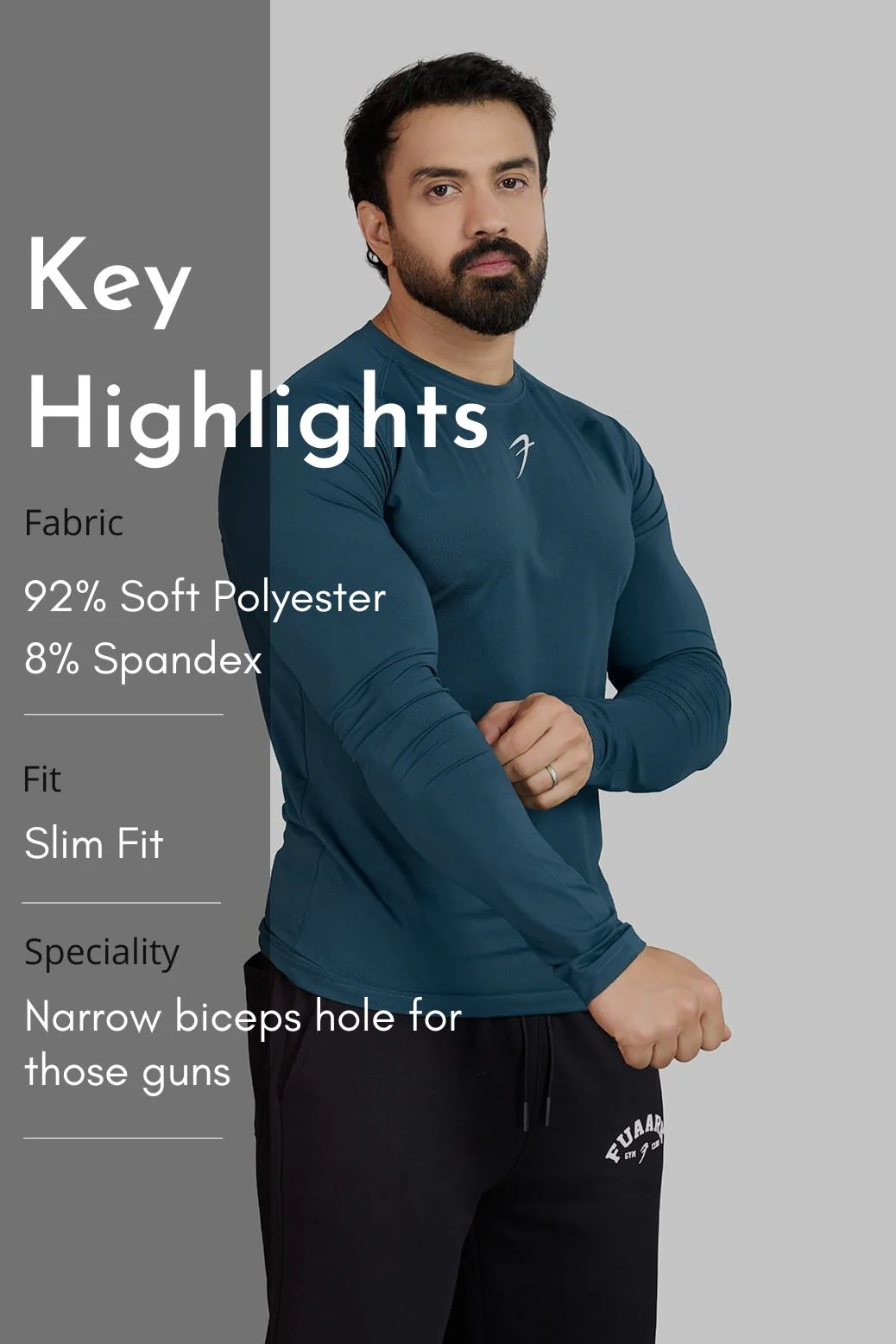 Core Fullsleeves T-shirt Orion Blue - Image 7