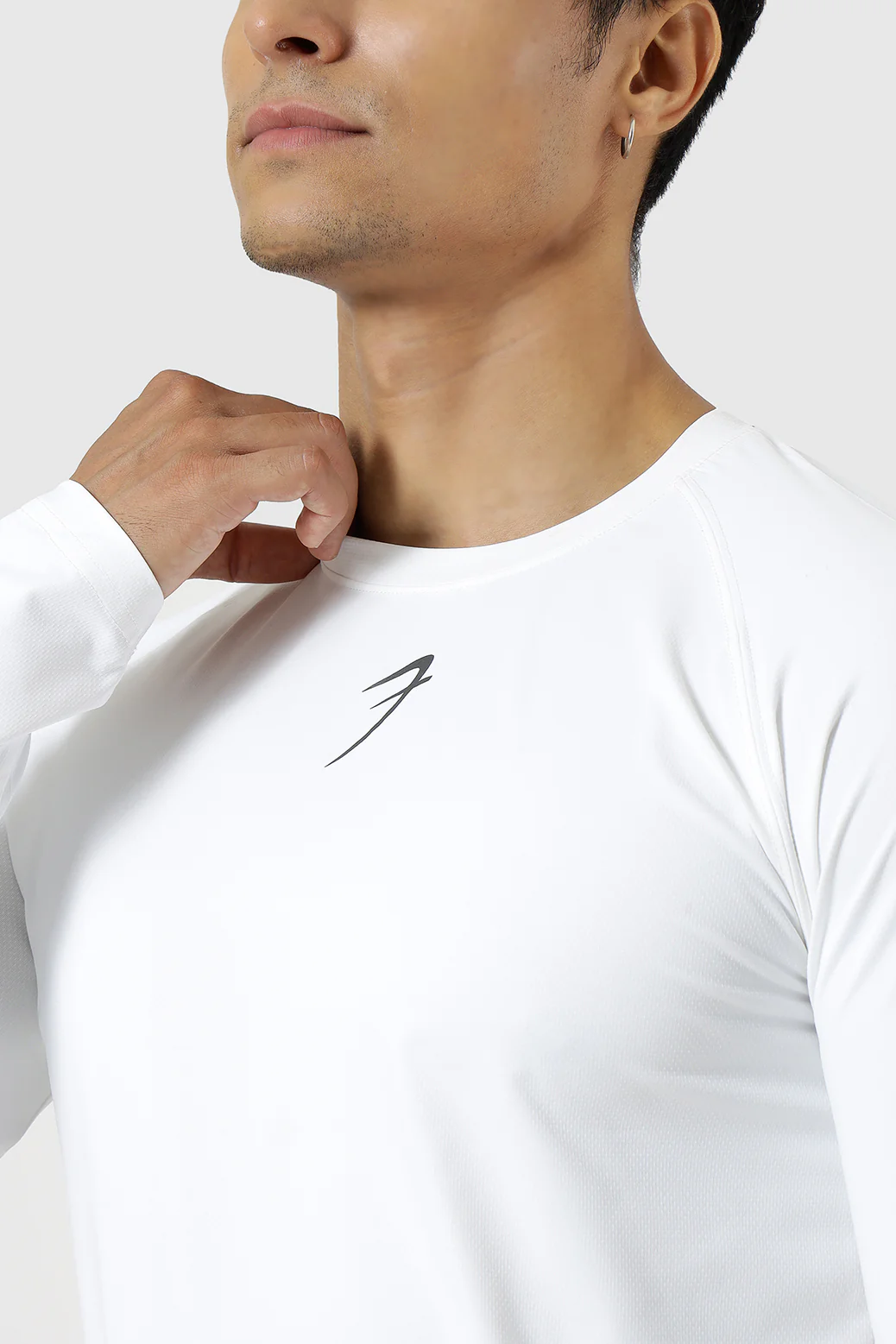 Core Fullsleeves T-shirt White - Image 3