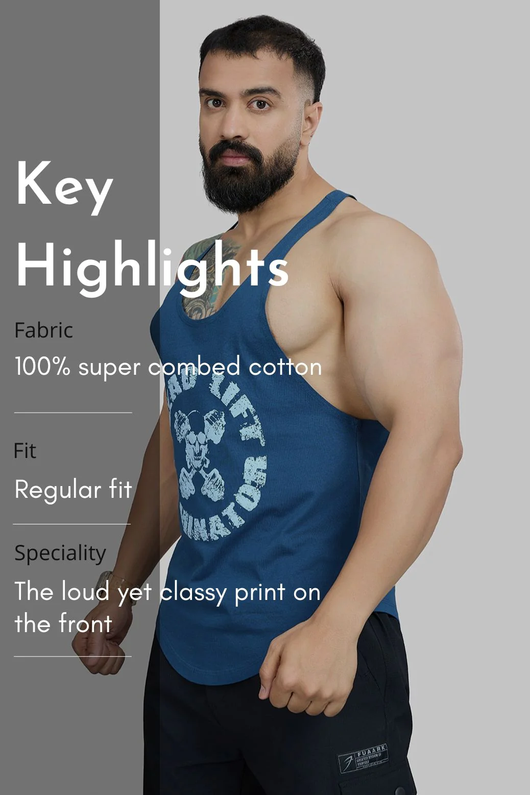 DeadLift Stringer Teal - Image 7