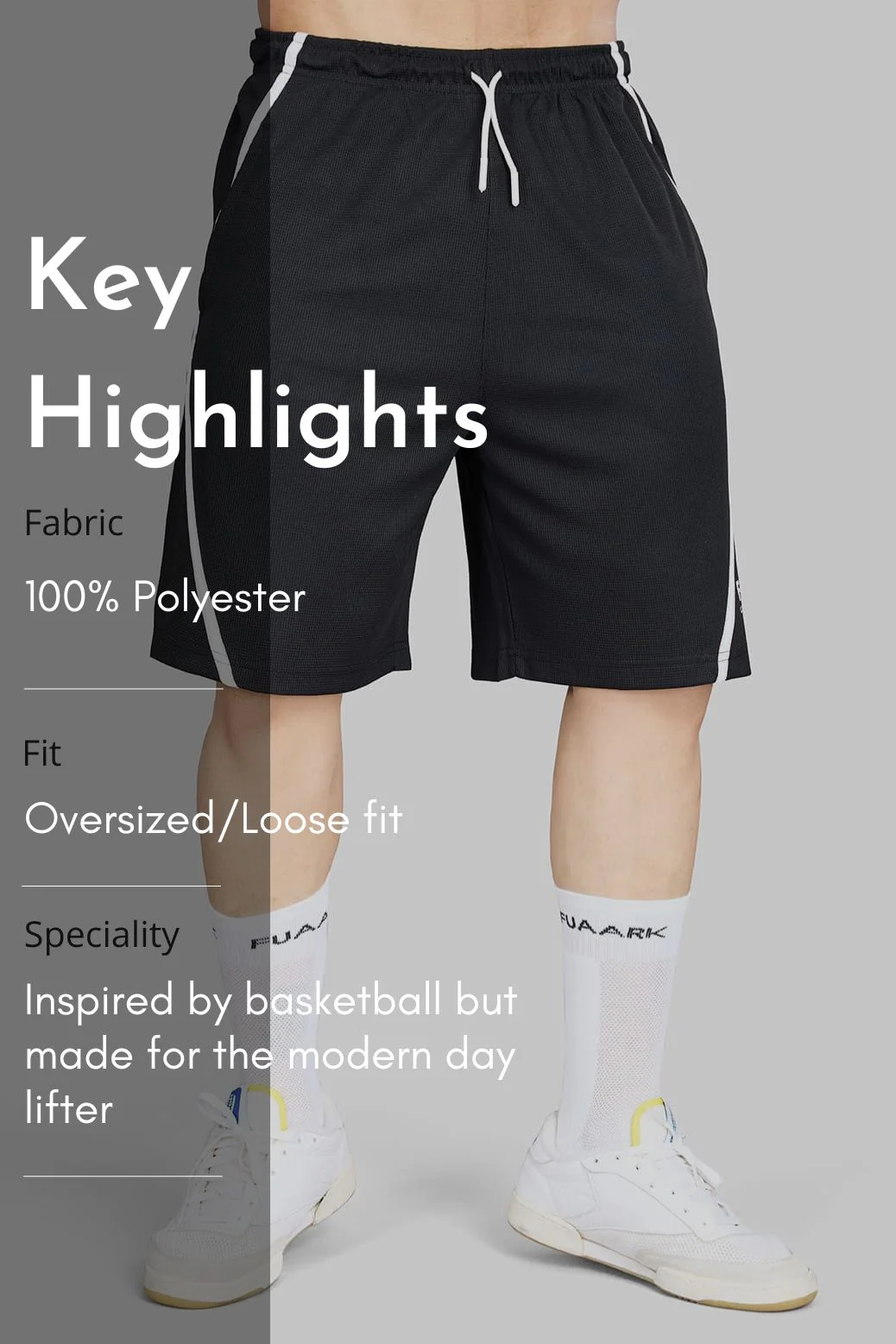 Drip Oversized Shorts Black - Image 7