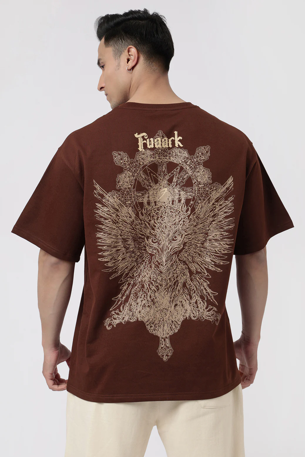 Eagle Oversized T-shirt Coffee - Image 2