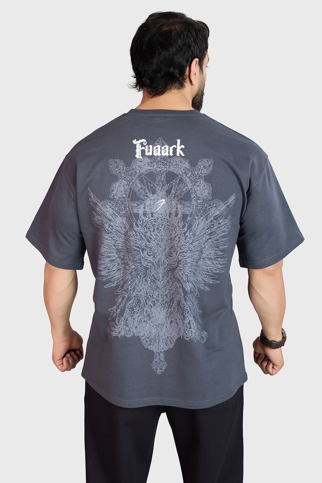 Eagle Oversized T-shirt Dark Grey - Image 2