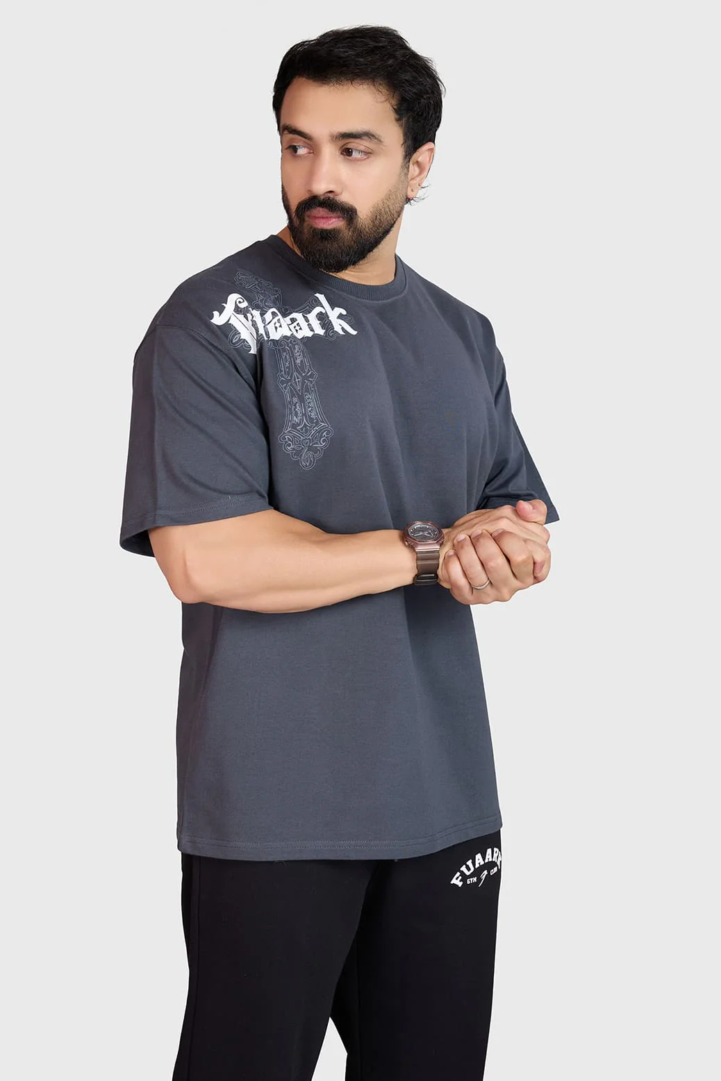 Eagle Oversized T-shirt Dark Grey - Image 5