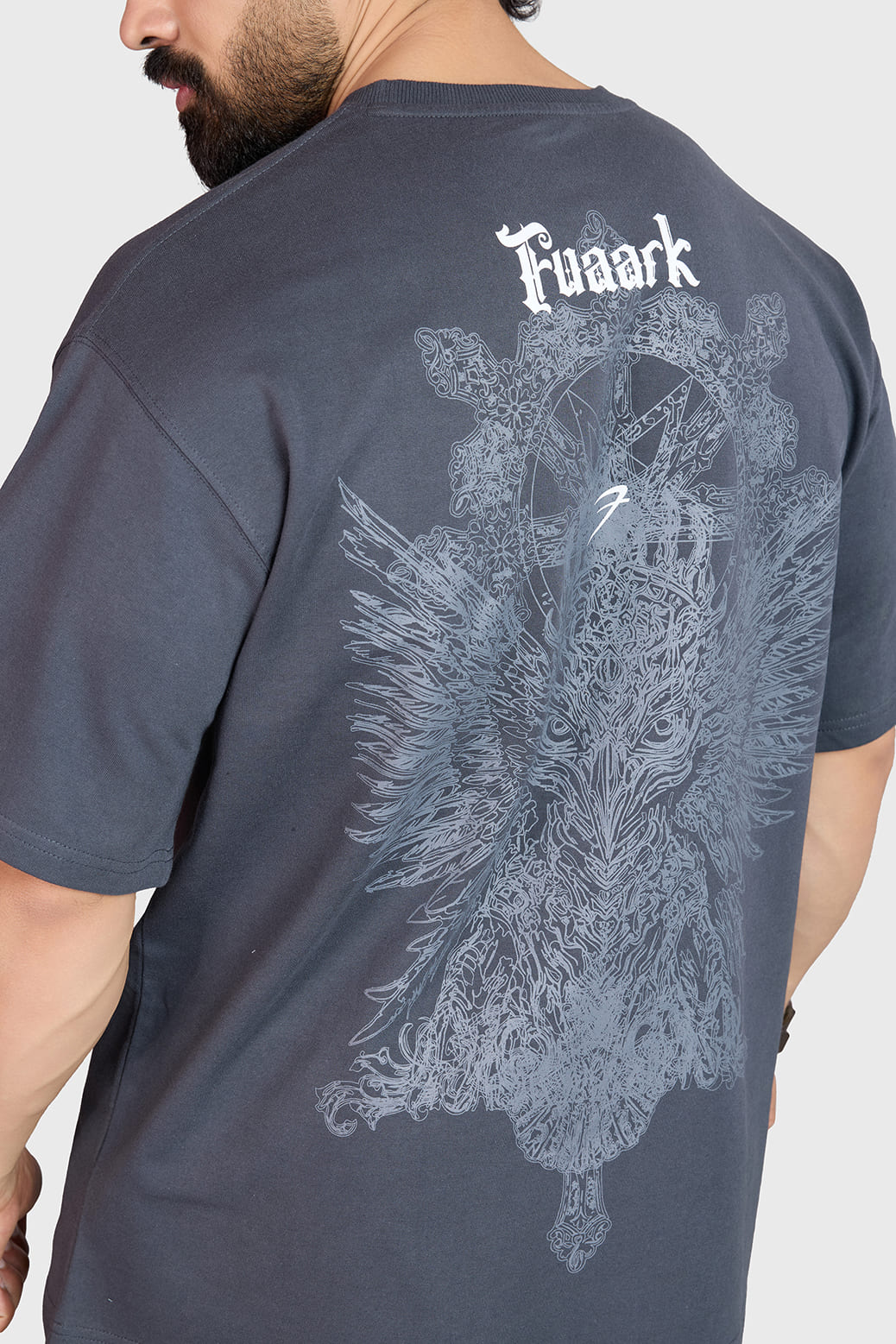 Eagle Oversized T-shirt Dark Grey - Image 6
