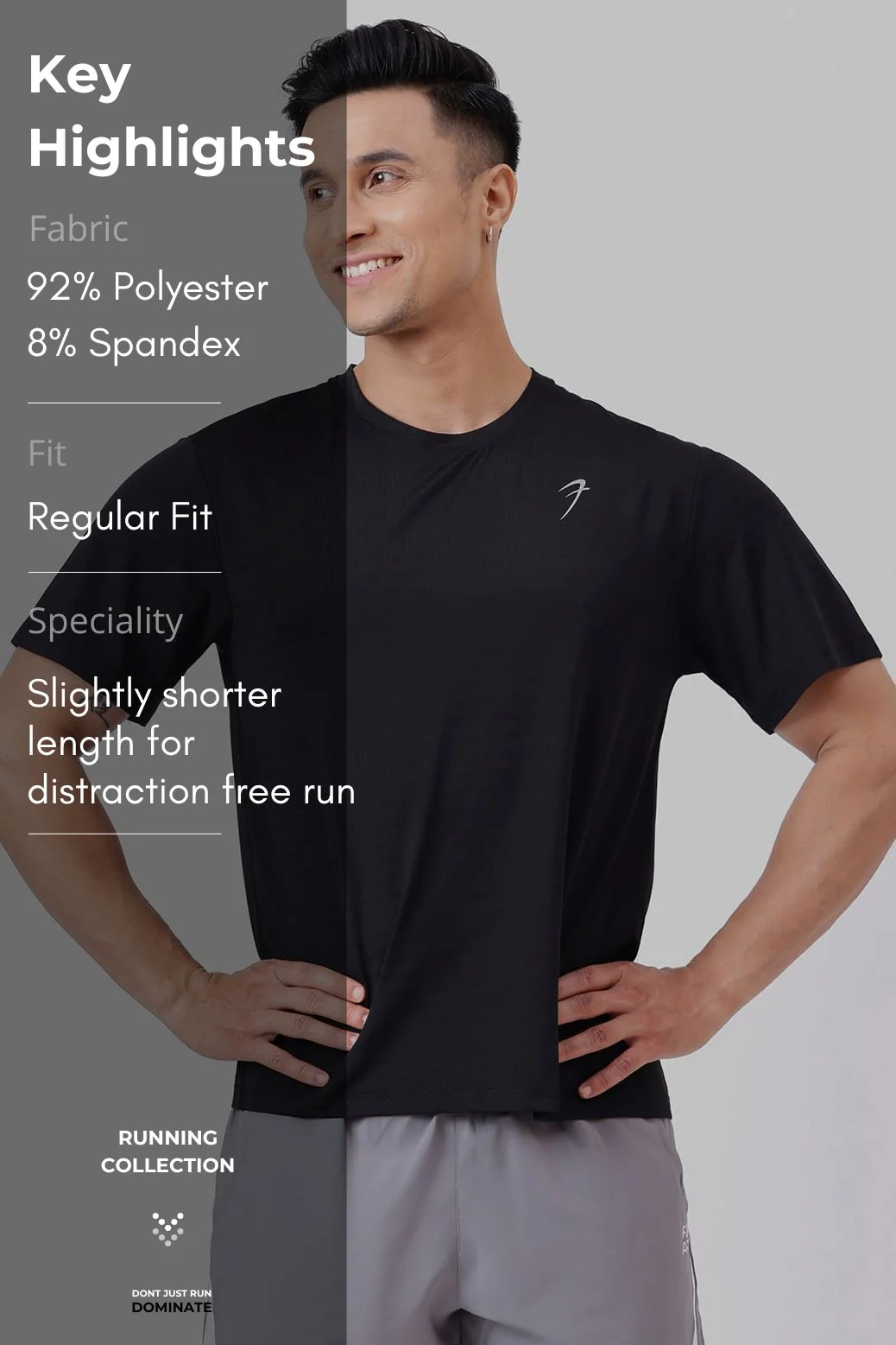 Ember Running T-shirt Black - Image 7