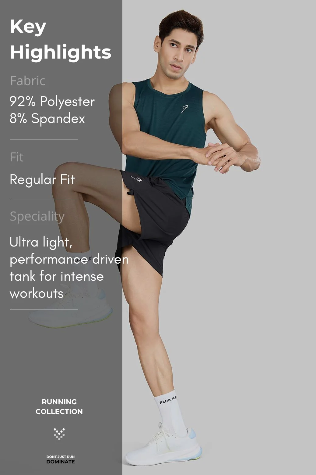 Ember Running Tank Bottle Green - Image 7