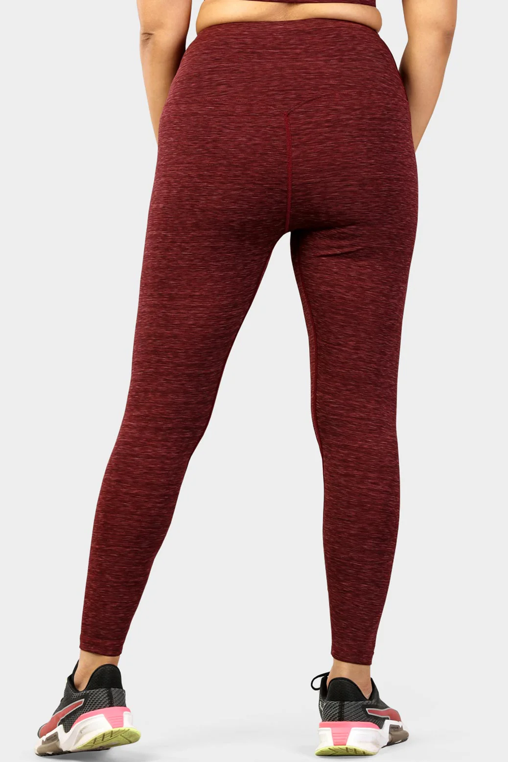 Essential Melange Leggings Maroon - Image 5