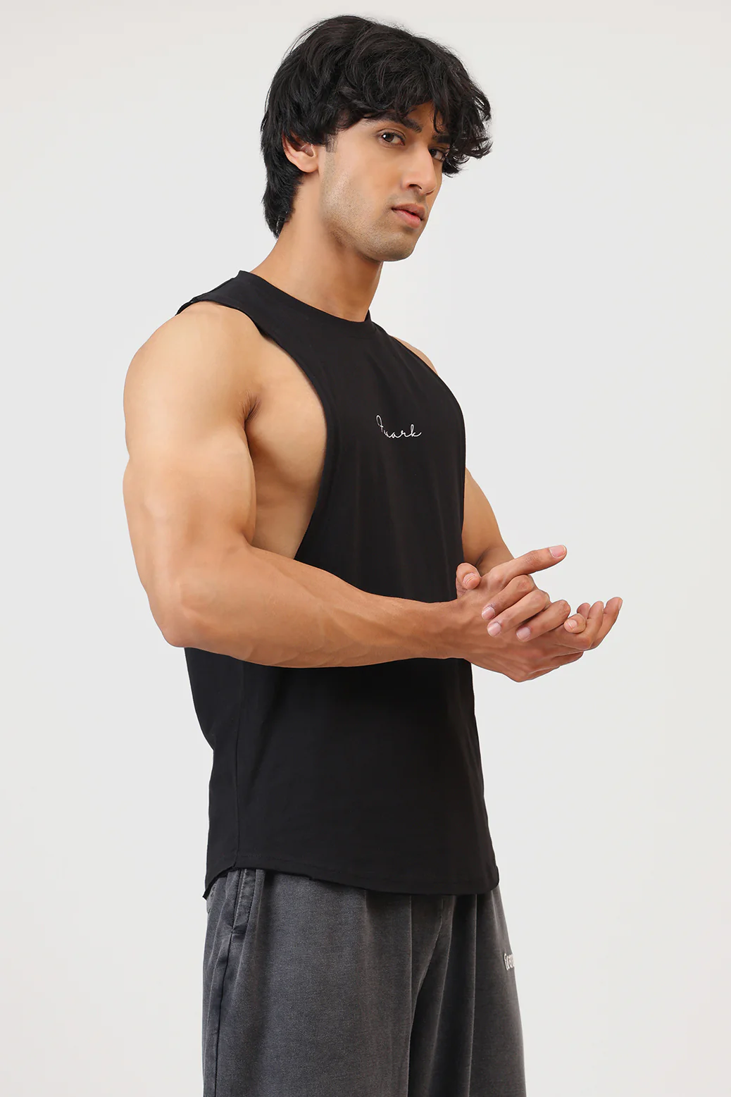Fortis Deep Arm Tank Black - Image 4