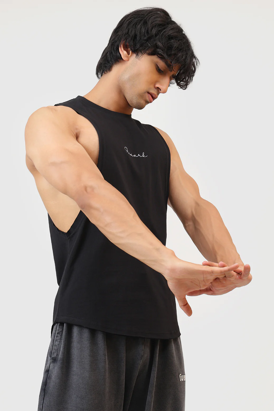 Fortis Deep Arm Tank Black - Image 5