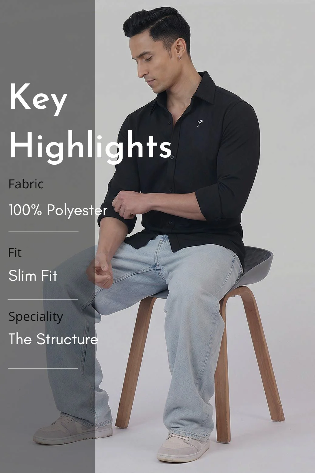 Foundation Fullsleeves Shirt Black - Image 8