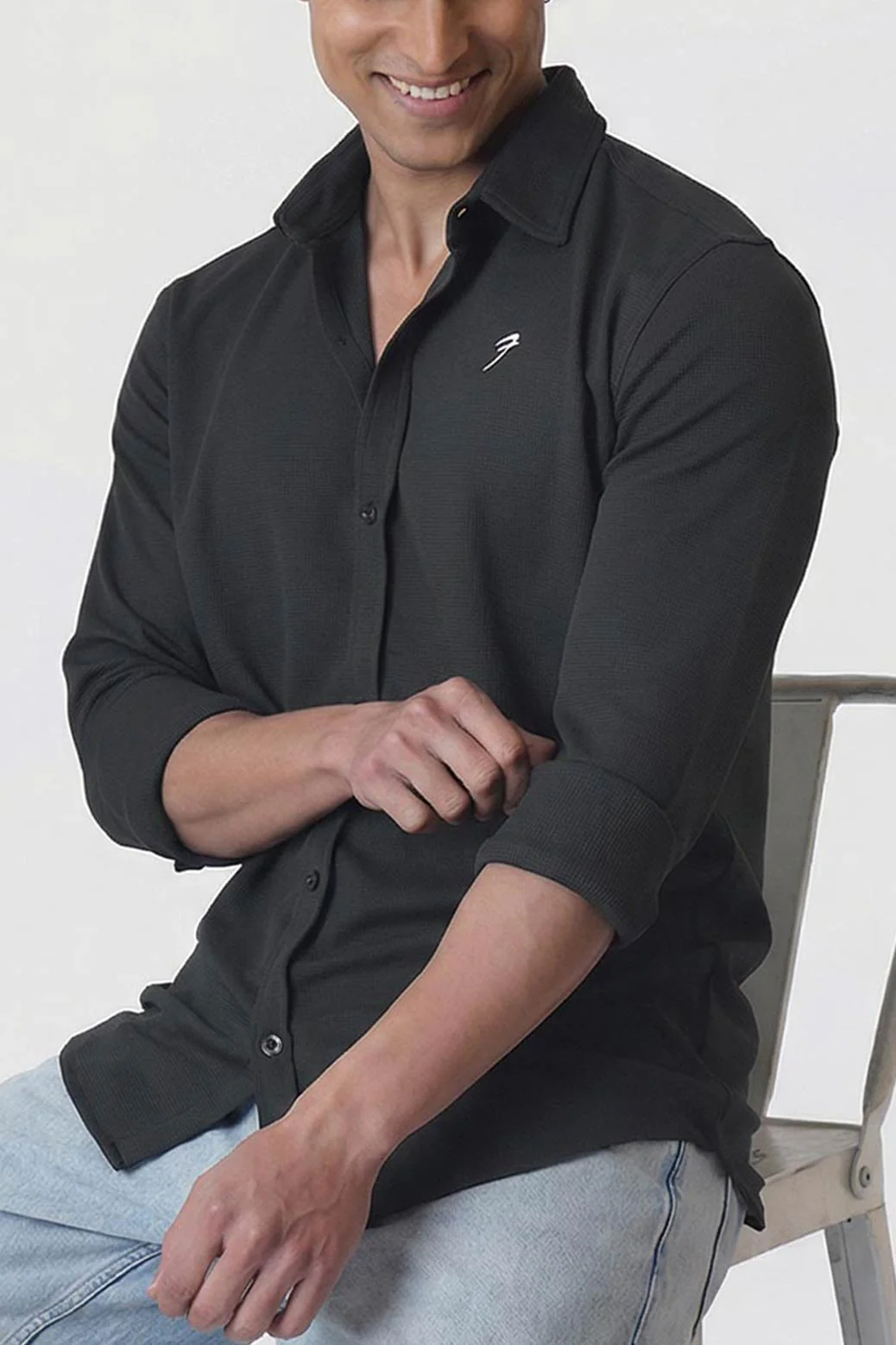 Foundation Fullsleeves Shirt Dark Grey - Image 3