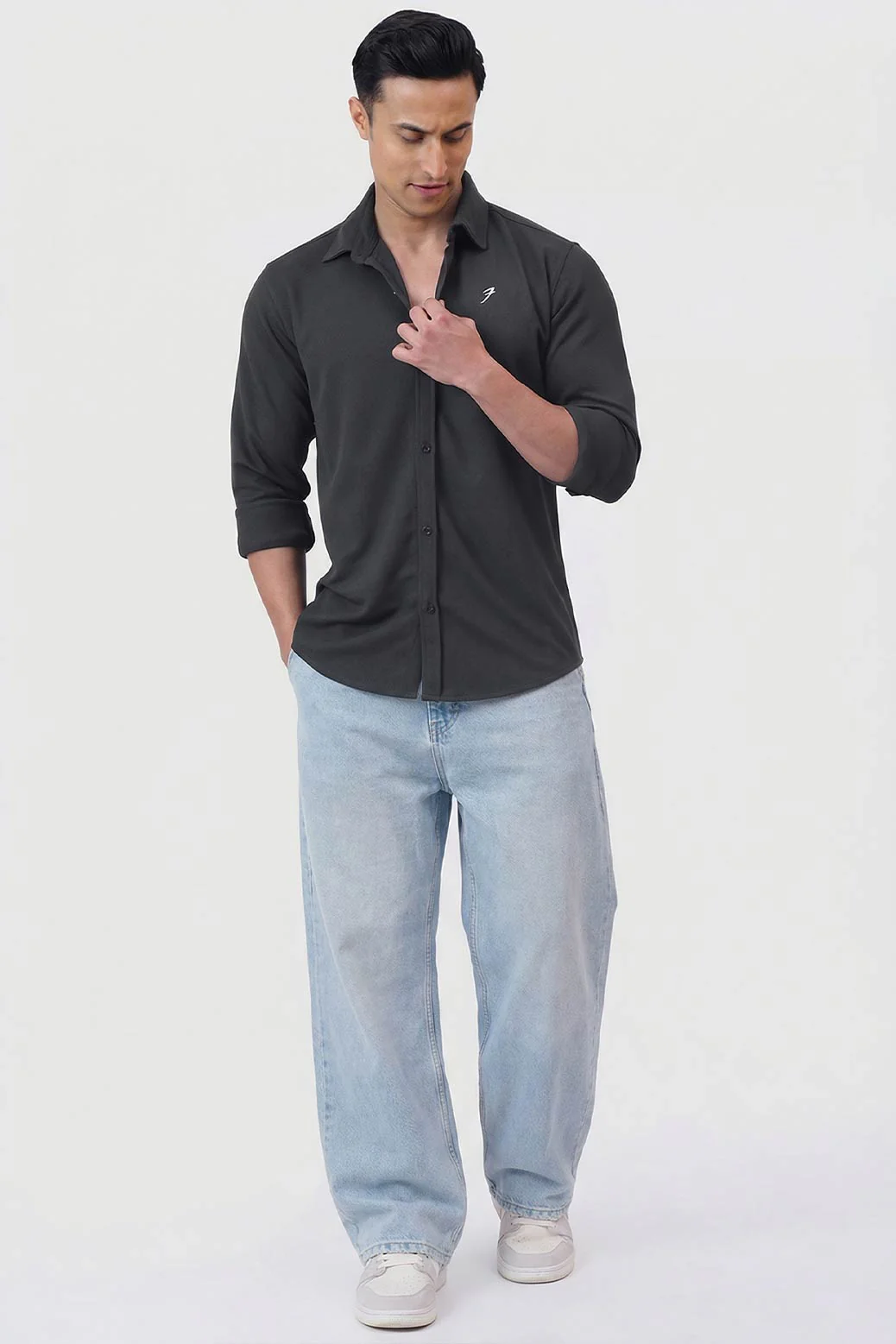 Foundation Fullsleeves Shirt Dark Grey - Image 5