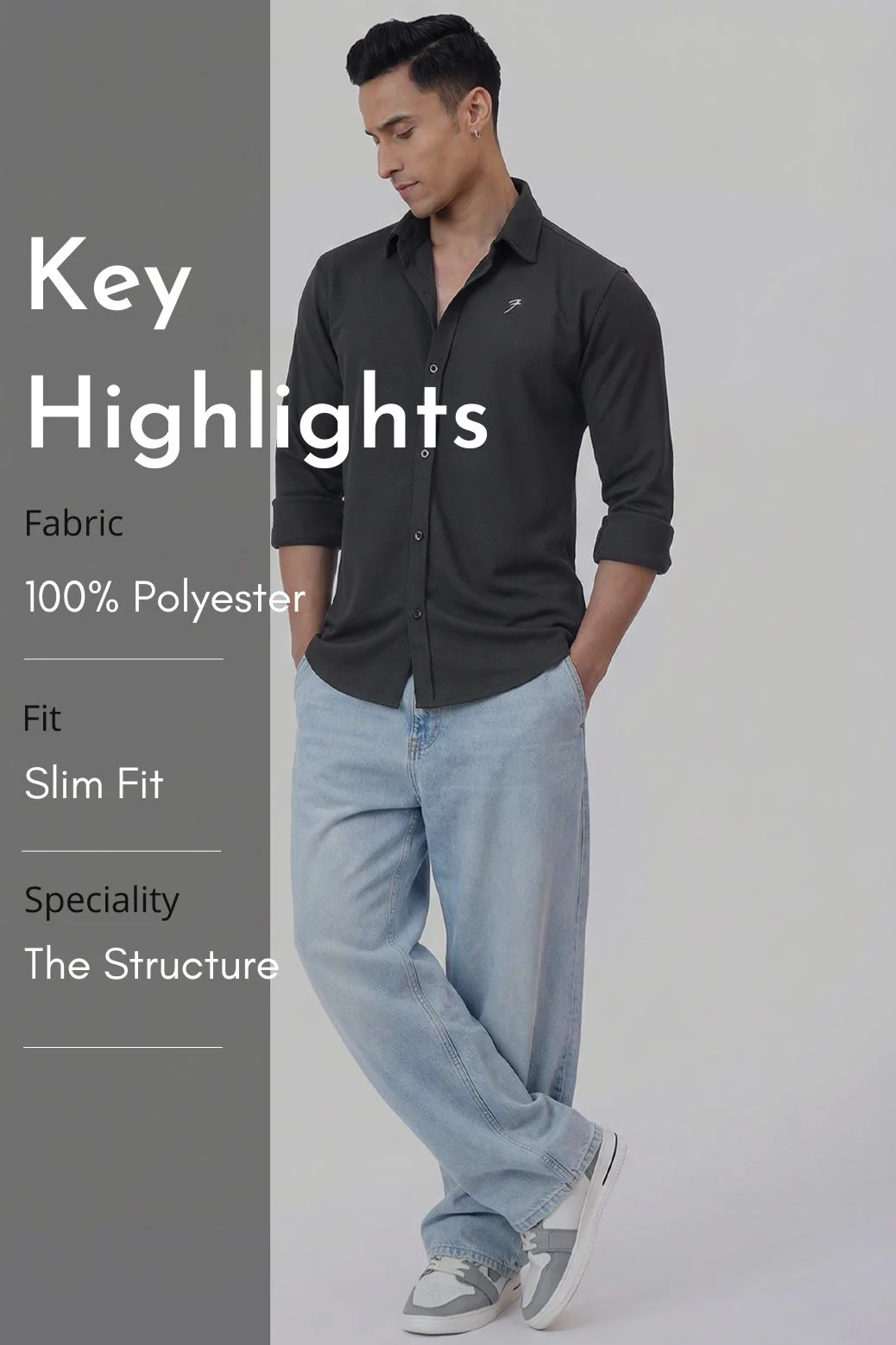Foundation Fullsleeves Shirt Dark Grey - Image 7