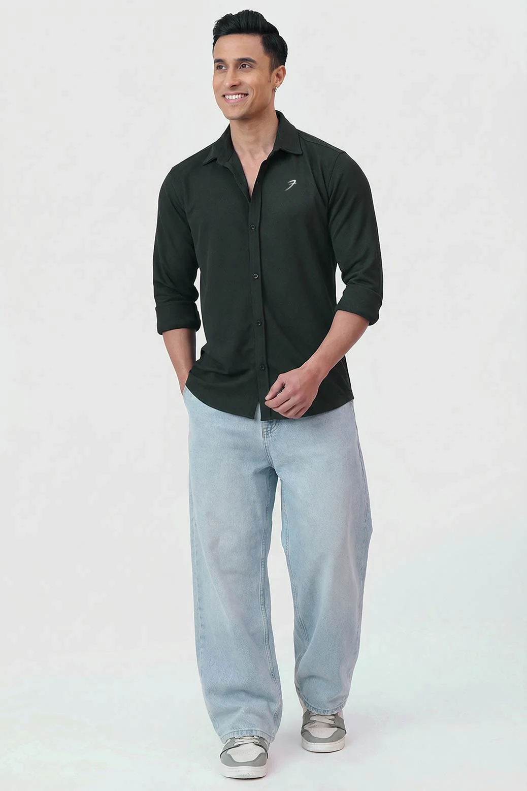 Foundation Fullsleeves Shirt Olive - Image 2