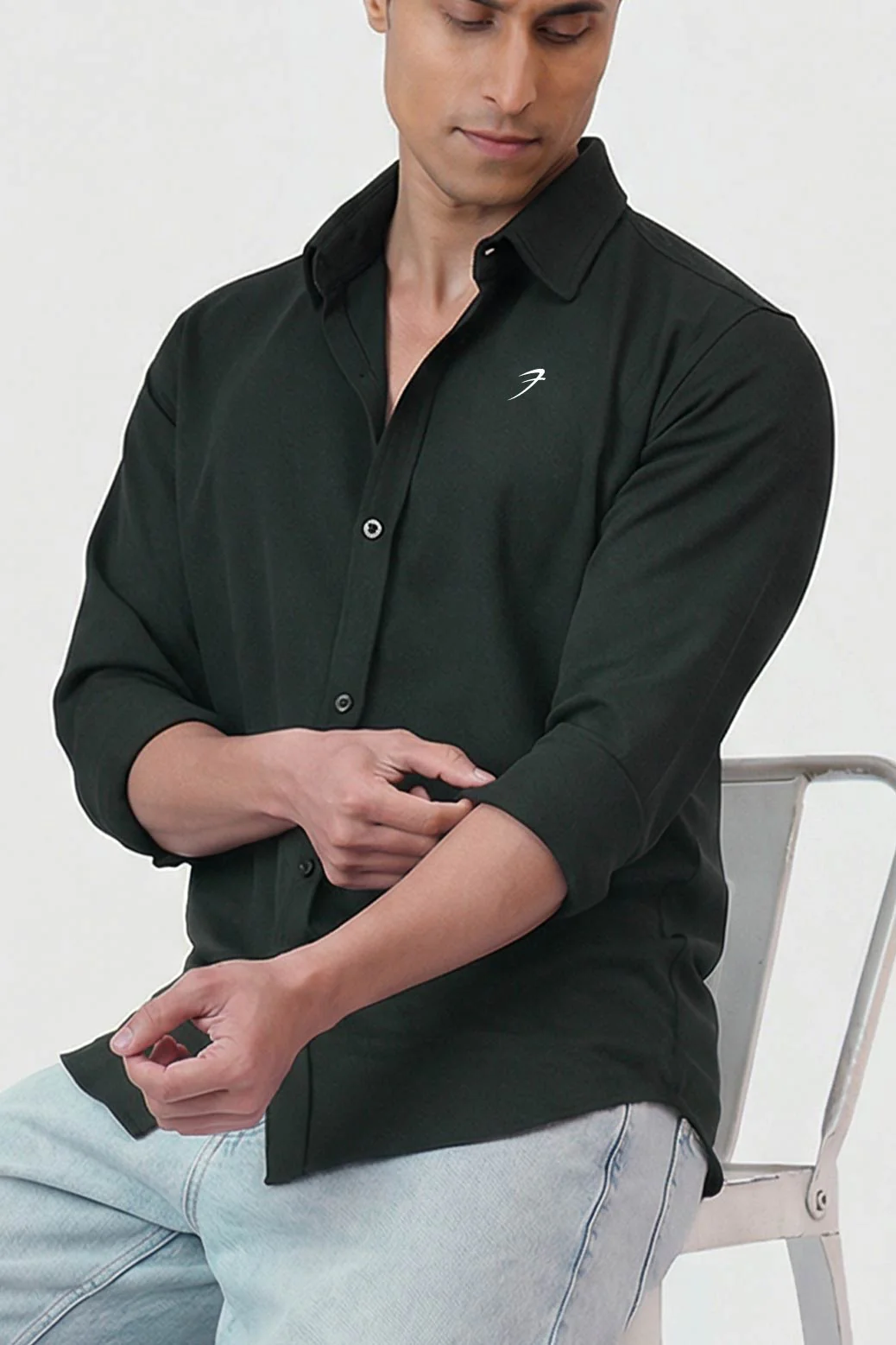 Foundation Fullsleeves Shirt Olive - Image 4