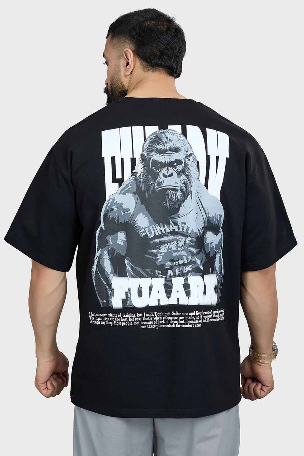 Gorilla Oversized T-shirt Black - Image 3