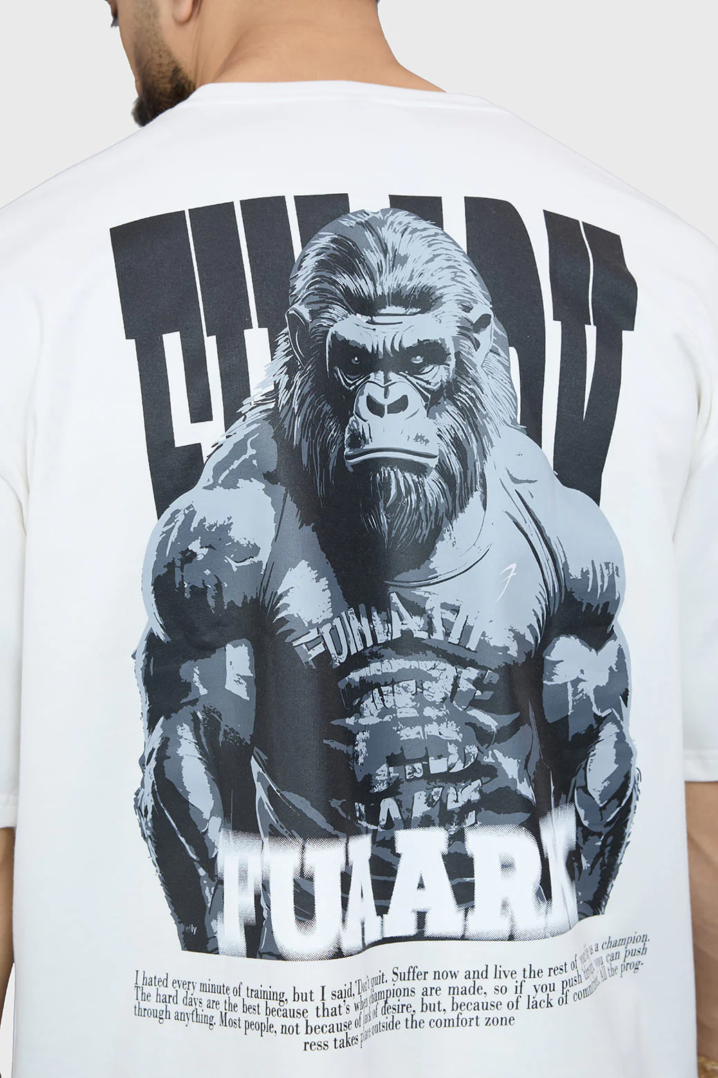 Gorilla Oversized T-shirt White - Image 2