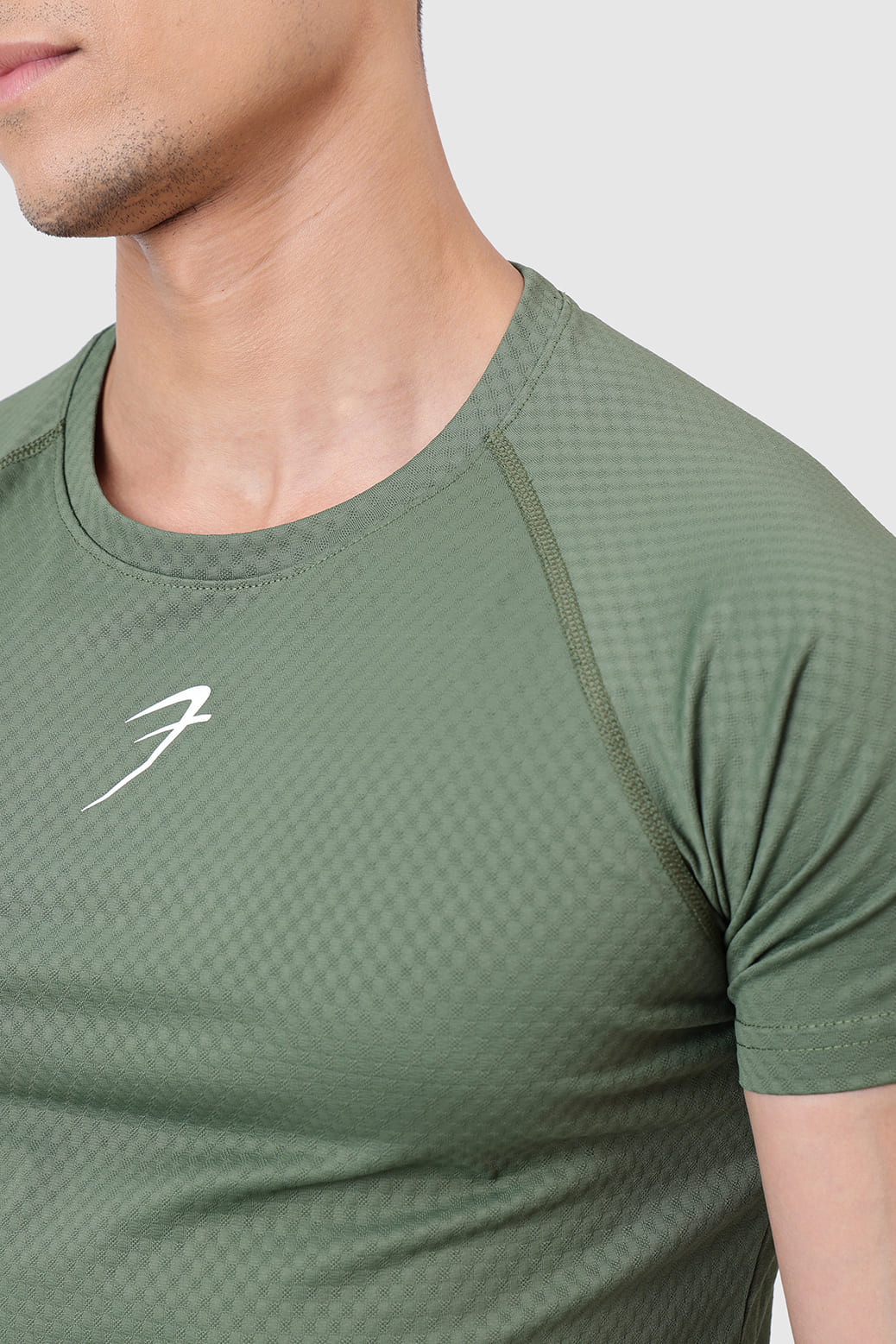 Grain T-shirt Olive - Image 4
