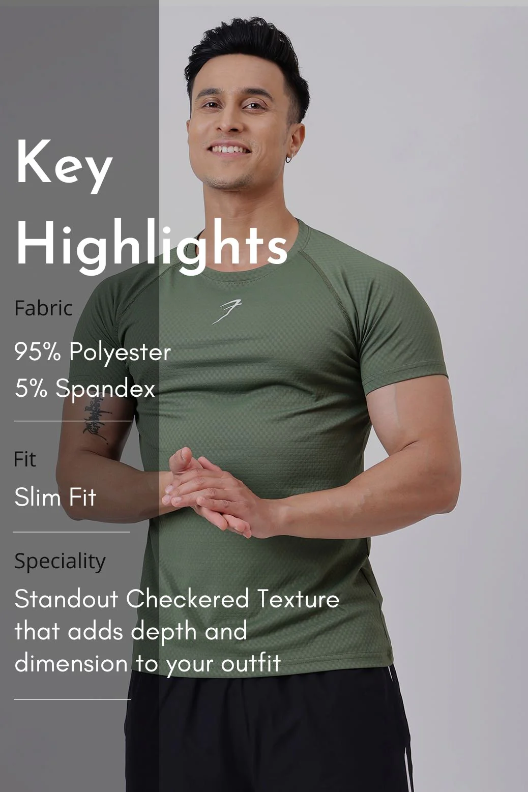 Grain T-shirt Olive - Image 8