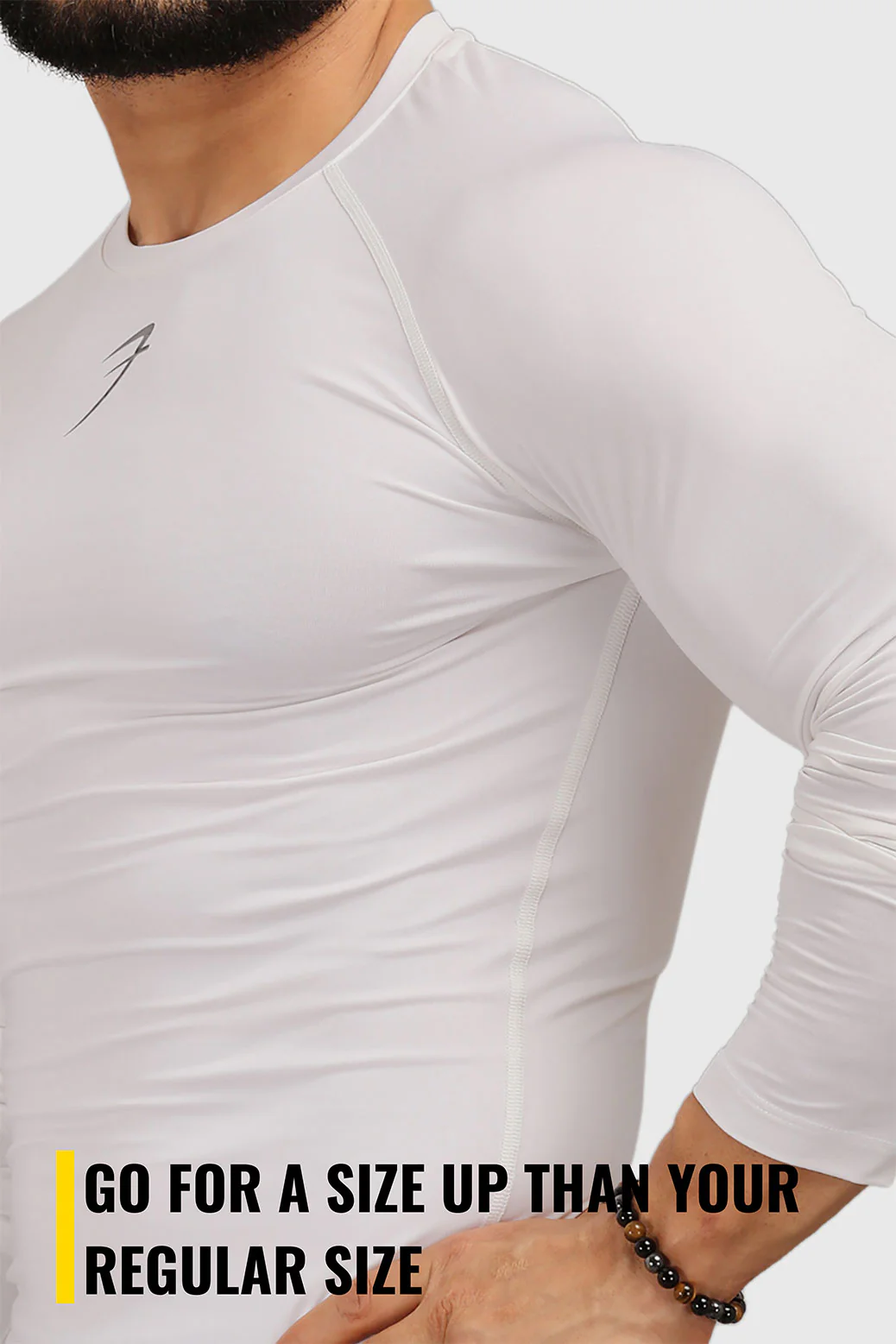 Compression Fullsleeves T-shirt White - Image 5
