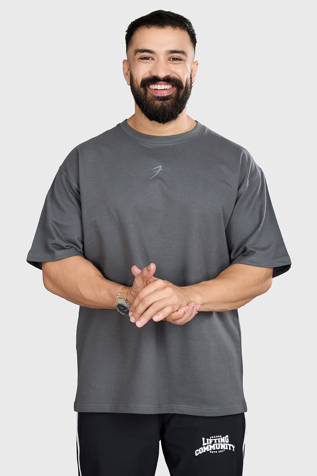 Heavyweight Oversized T-shirt Grey - Image 2