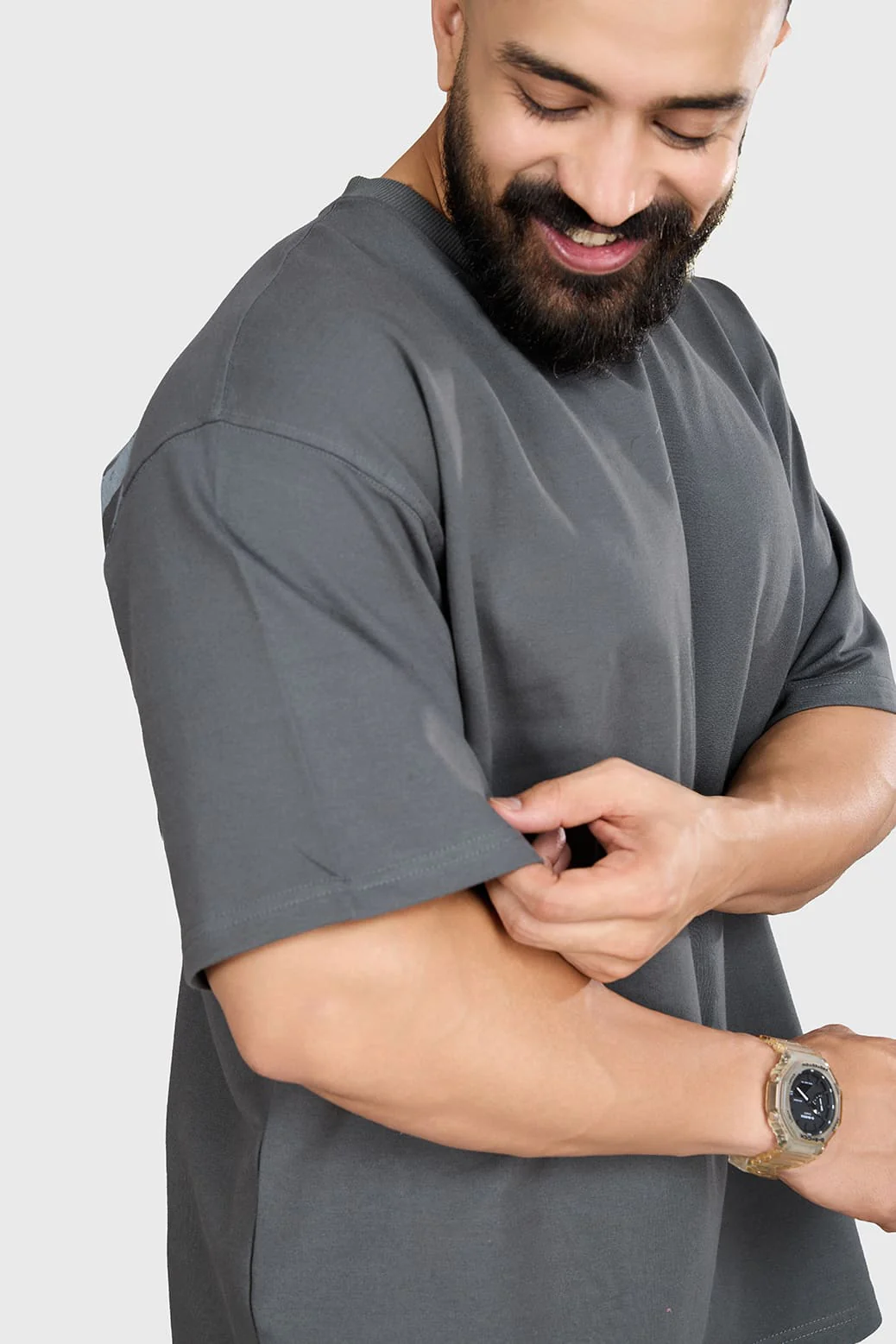 Heavyweight Oversized T-shirt Grey - Image 5