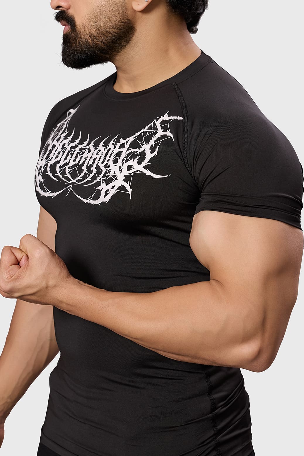 Hellborn Compression T-shirt Black/White - Image 3