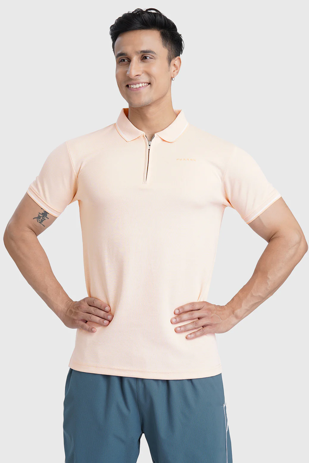 Heritage Polo T-shirt Peach - Image 4
